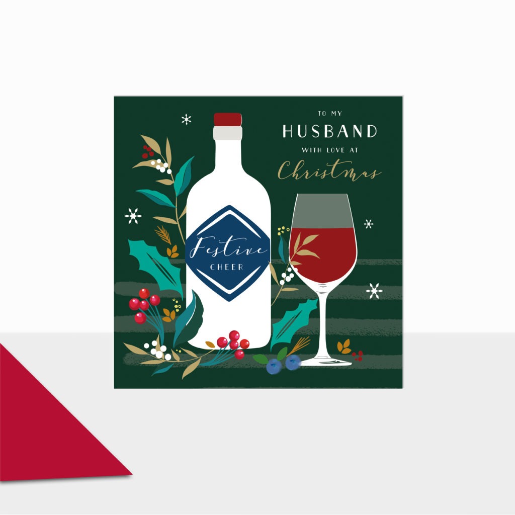 Glow Husband With Love at Christmas Card Laura Darrington Design