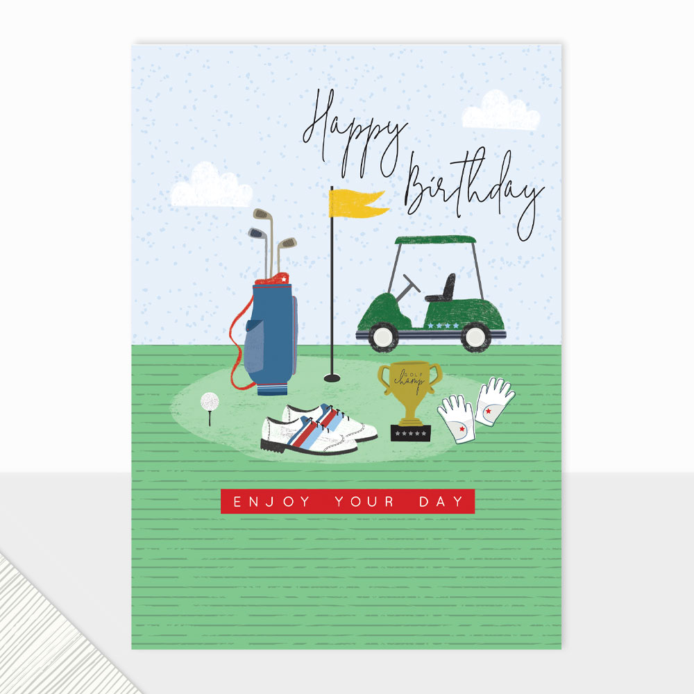 Halcyon Golf Happy Birthday Card - Laura Darrington Design